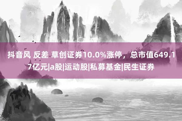 抖音风 反差 草创证券10.0%涨停，总市值649.17亿元|a股|运动股|私募