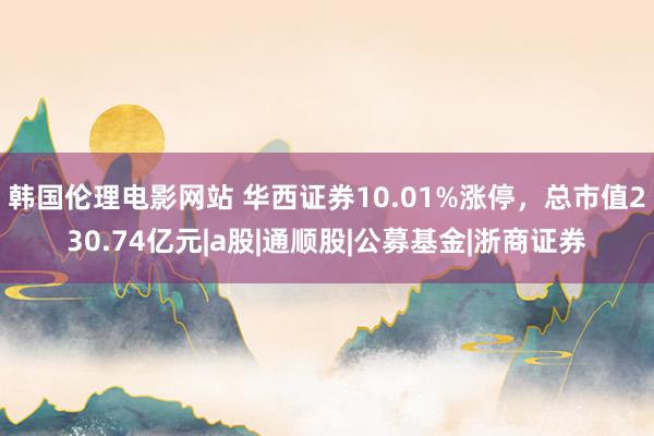 韩国伦理电影网站 华西证券10.01%涨停，总市值230.74亿元|a股|通顺股